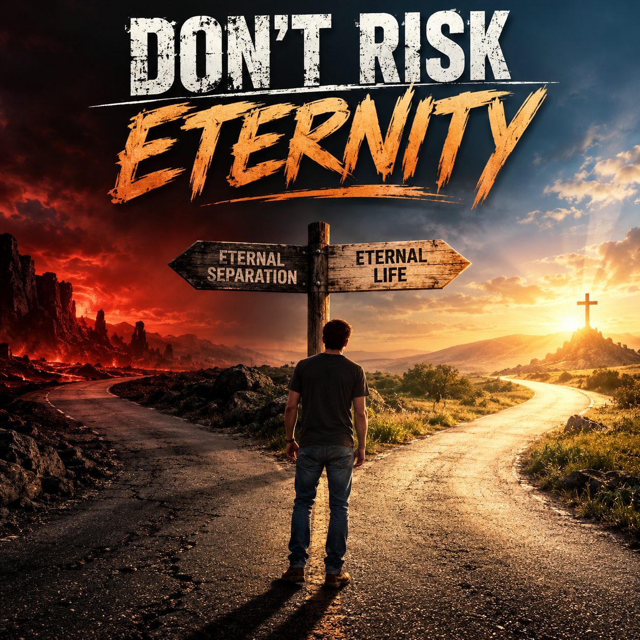 Original cover artwork for Don't Risk Eternity